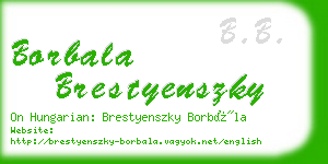 borbala brestyenszky business card